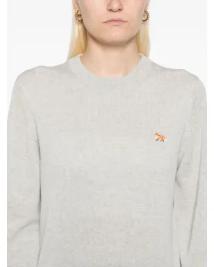 Maison Kitsuné ベビー・フォックス刺繍パッチ ウールトップス グレー - サムネイル5
