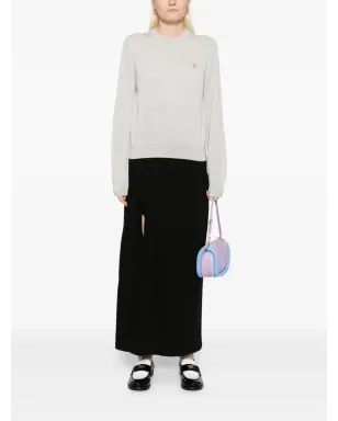 Maison Kitsuné ベビー・フォックス刺繍パッチ ウールトップス グレー - サムネイル2