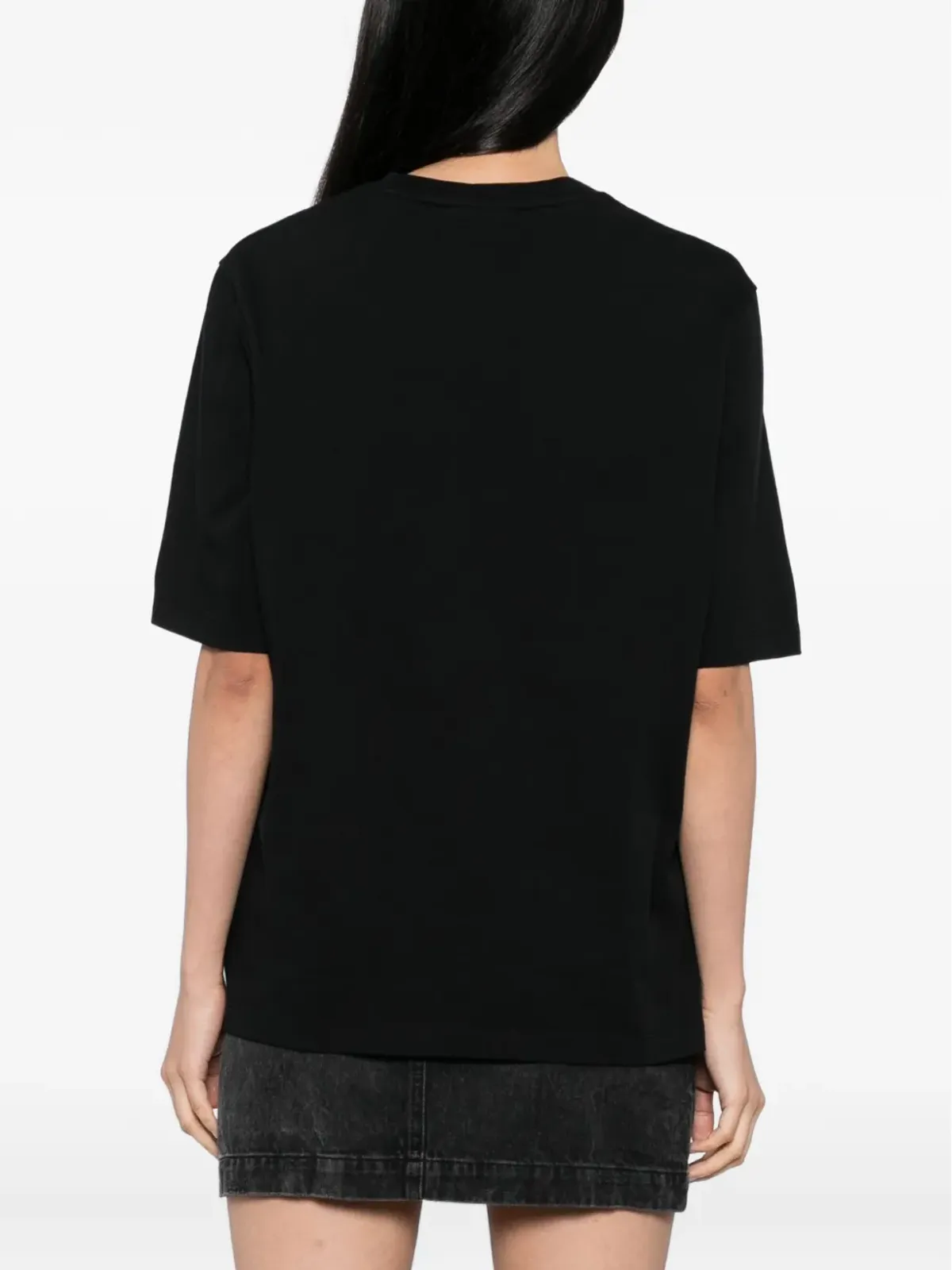 Maison Kitsuné Handwriting Embroidered T-shirt - Black - 画像4