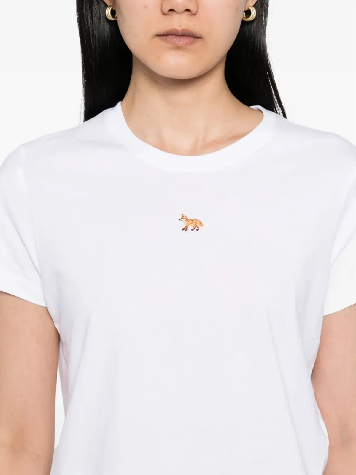 Maison Kitsuné ベビー・フォックス・パッチ ベビーTシャツ ホワイト - 画像5