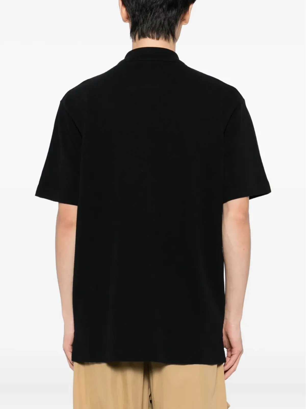 Maison Kitsuné 手書き風ポロシャツ - ブラック - 画像3