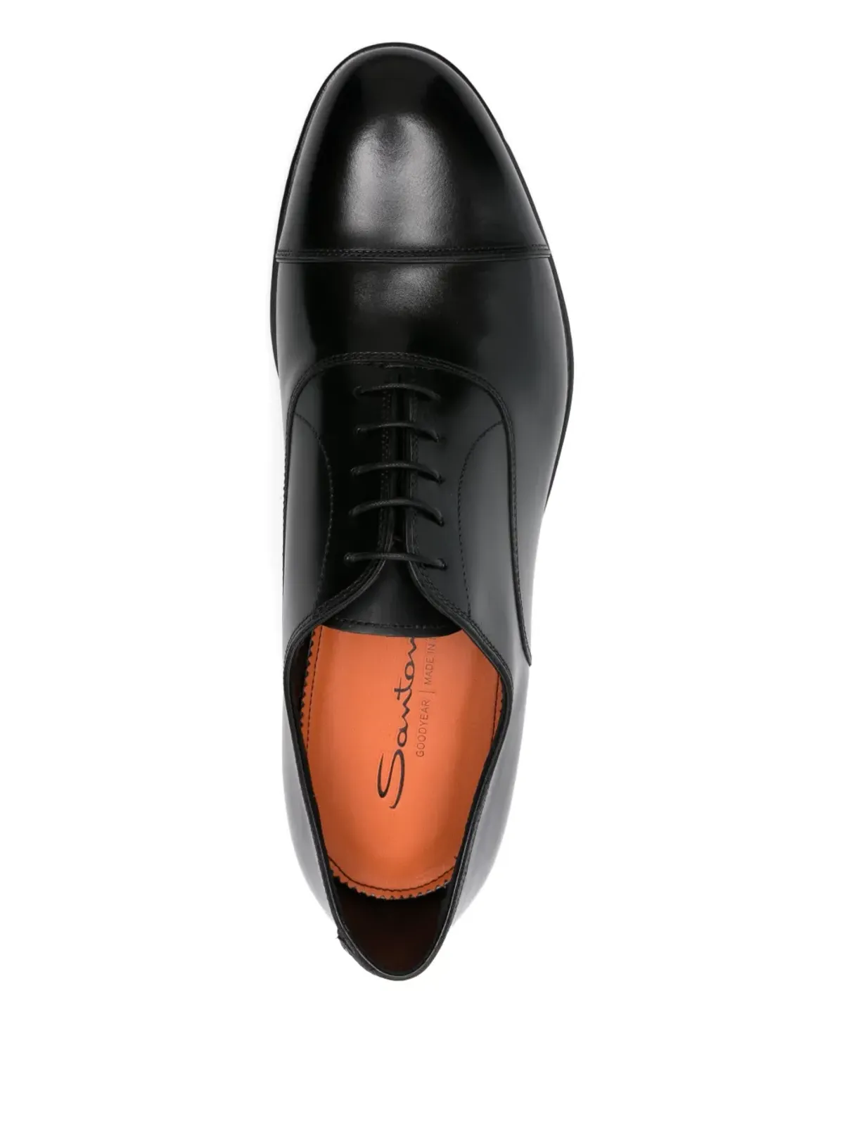 Santoni キャップトゥ レースアップ オックスフォードシューズ - 画像4