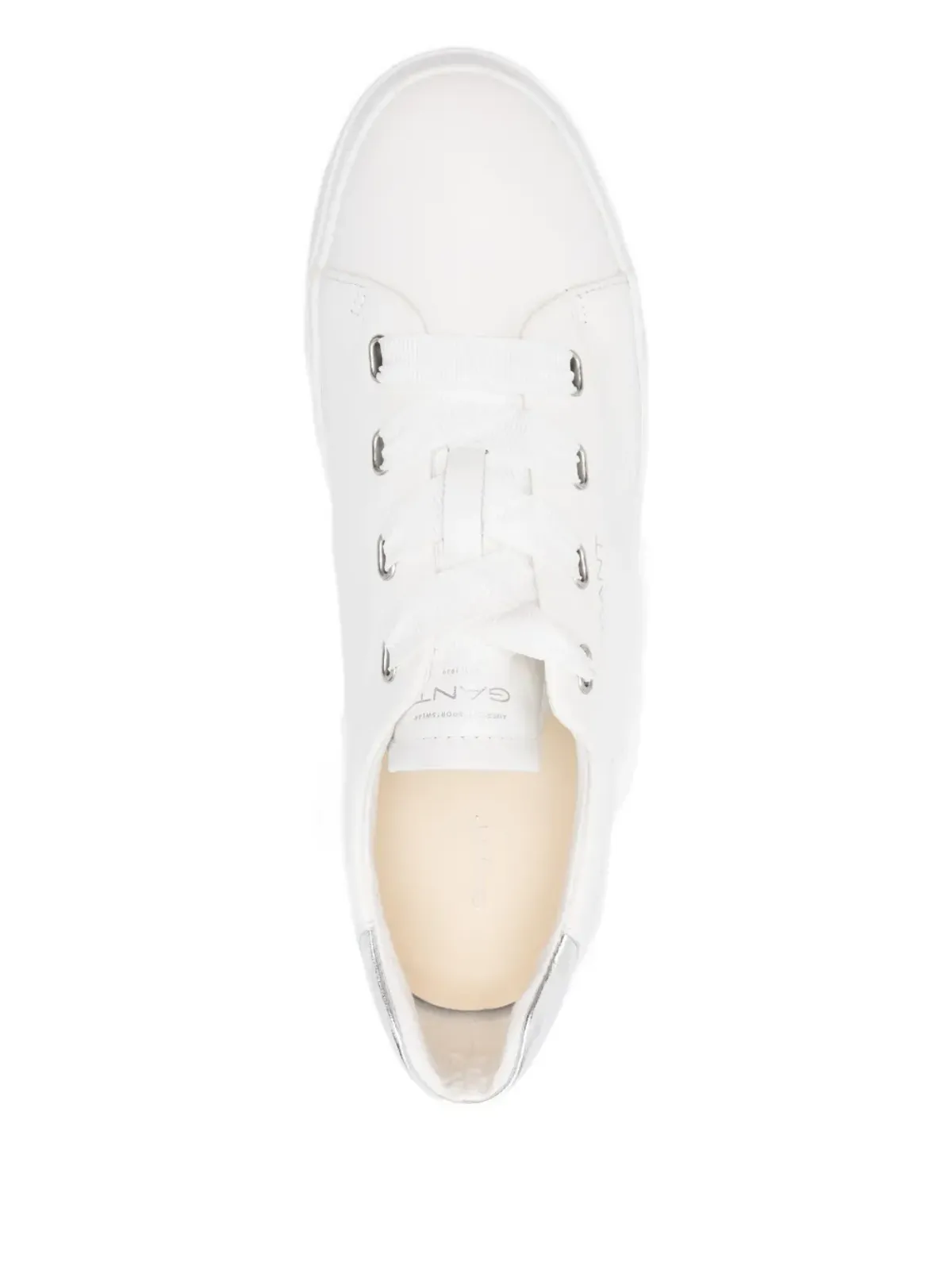 Gant アヴォナ メタリックディテール レザー スニーカー - White - 画像4