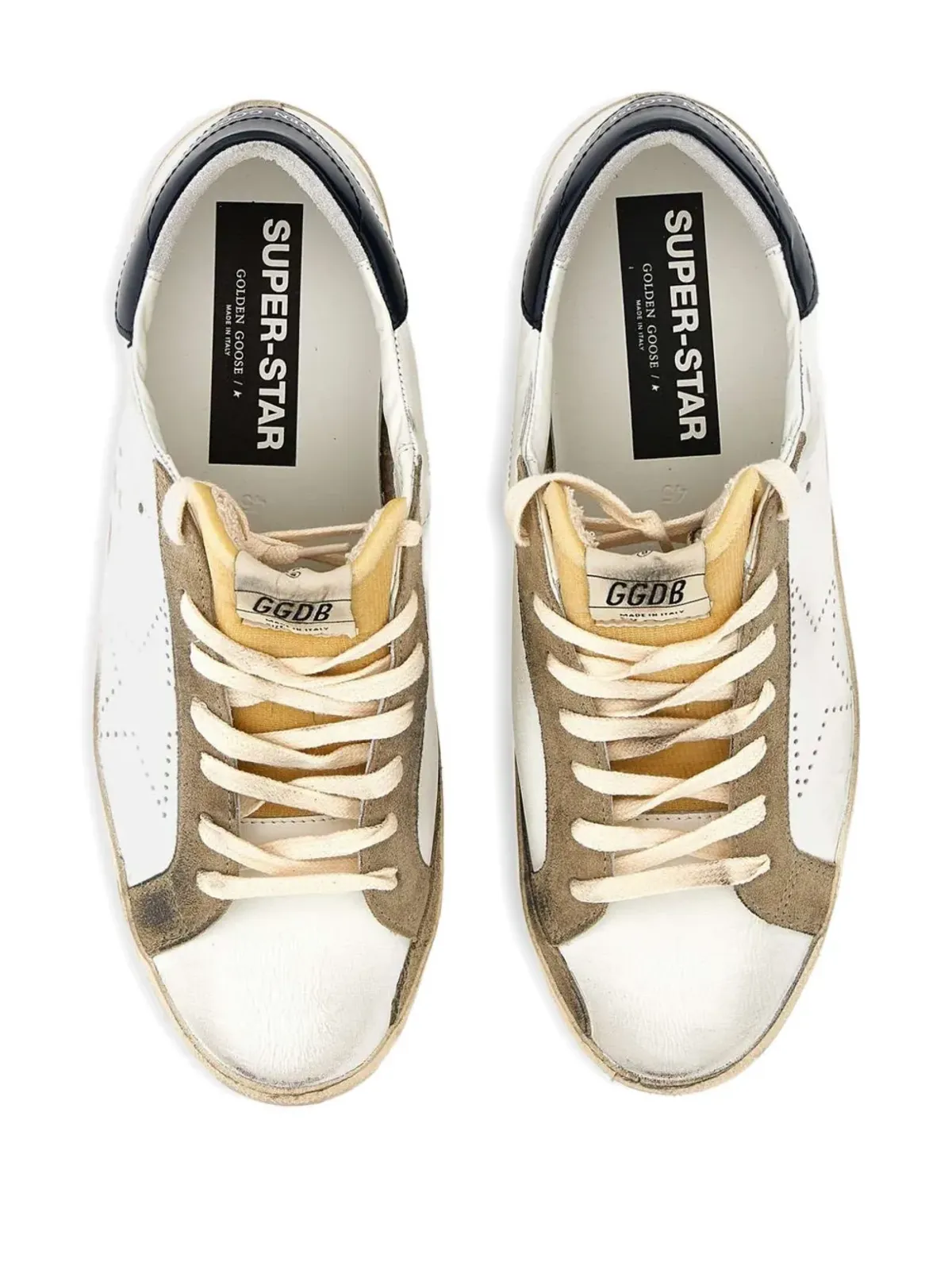 Golden Goose Super-Star ビンテージ レザー ローカットスニーカー - 画像4