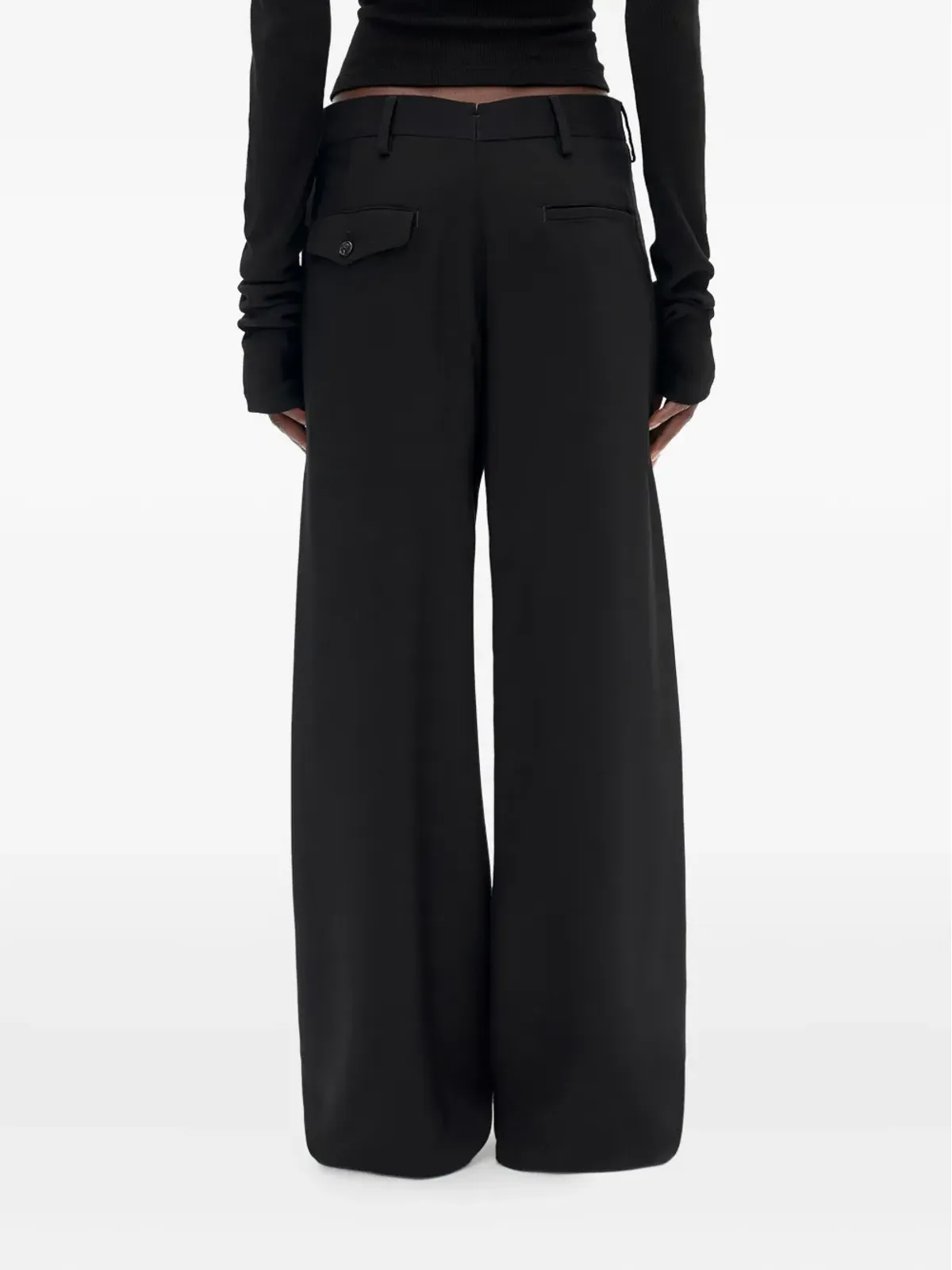 Ann Demeulemeester Anneke ウエストタイ付きワイドパンツ - 画像4