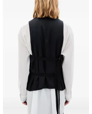 Ann Demeulemeester ジュイッコ ウエストコート ブラック - サムネイル4
