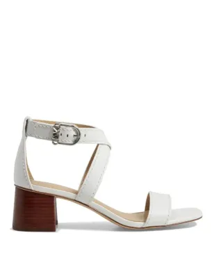 Michael Michael Kors 55MMバックル付きブロックヒールサンダル - ホワイト - サムネイル1