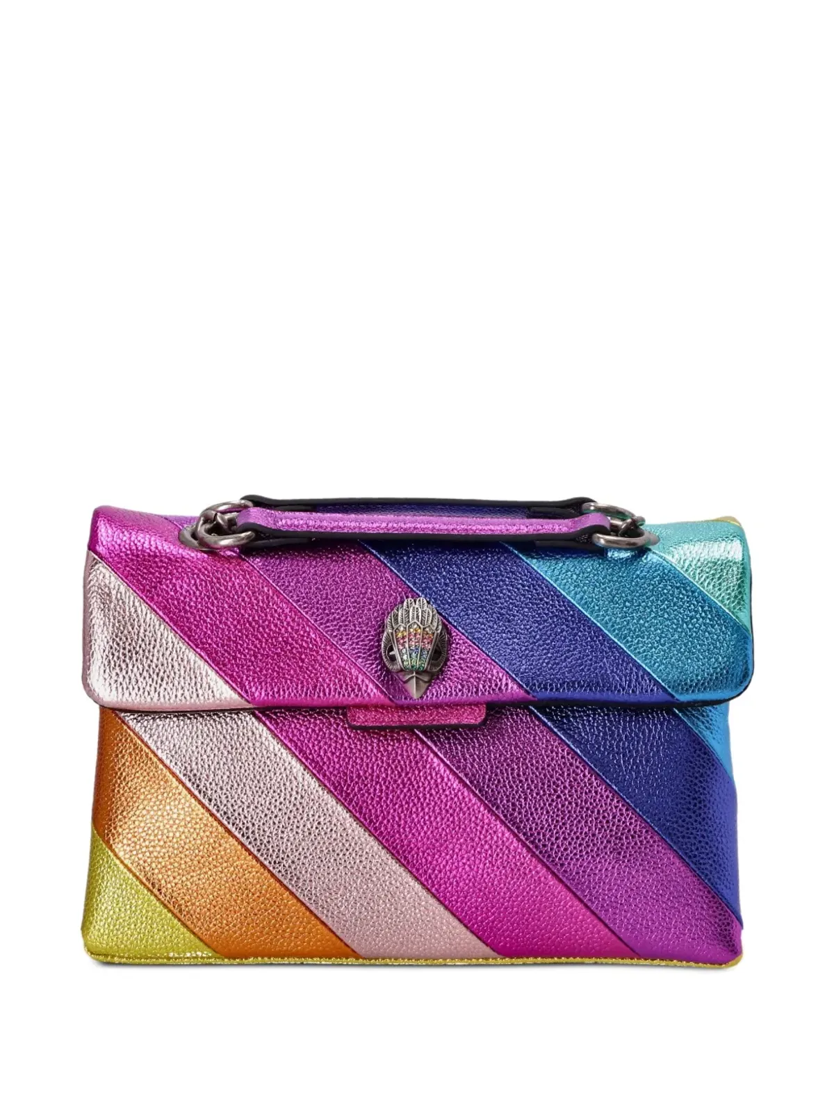 Kurt Geiger London レインボーストライプ チェーンショルダーバッグ - ピンク - 画像4