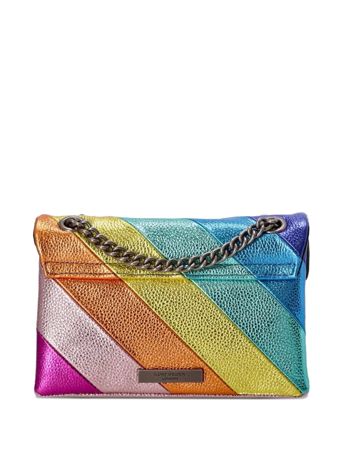 Kurt Geiger London ストライプ柄チェーンストラップ クロスボディバッグ - 画像2