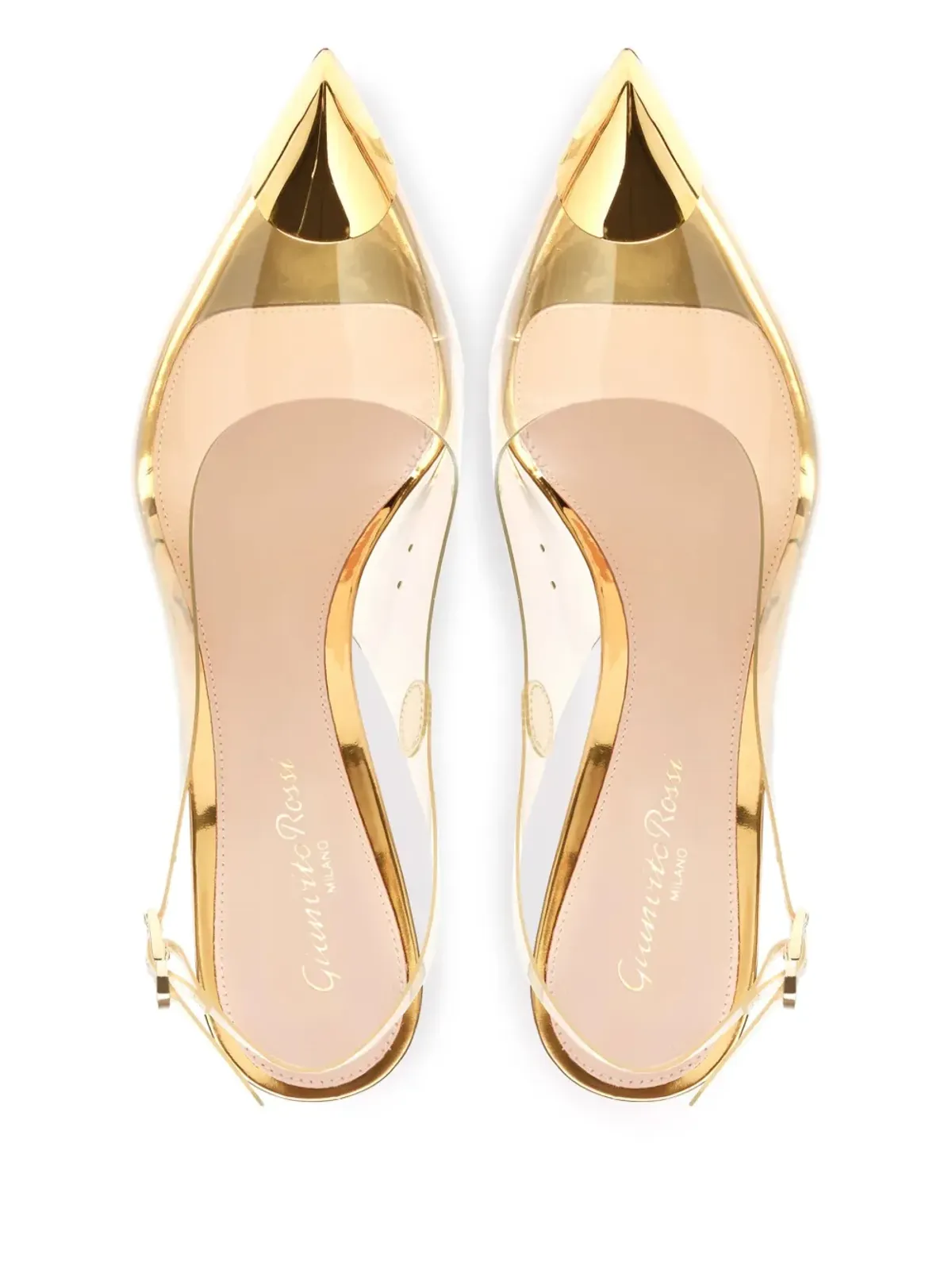 Gianvito Rossi ダイアナ ヒールパンプス ゴールド - 画像4