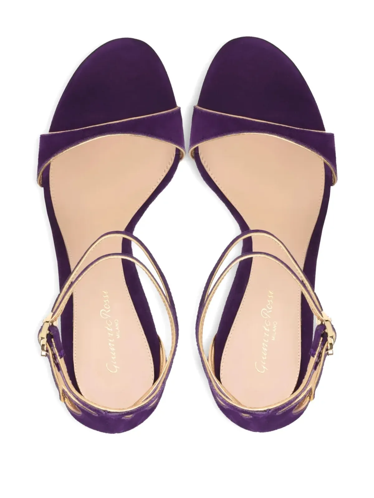 Gianvito Rossi ヴィクトリーヌ 115mm ダブルバックル ヒールサンダル - 画像4