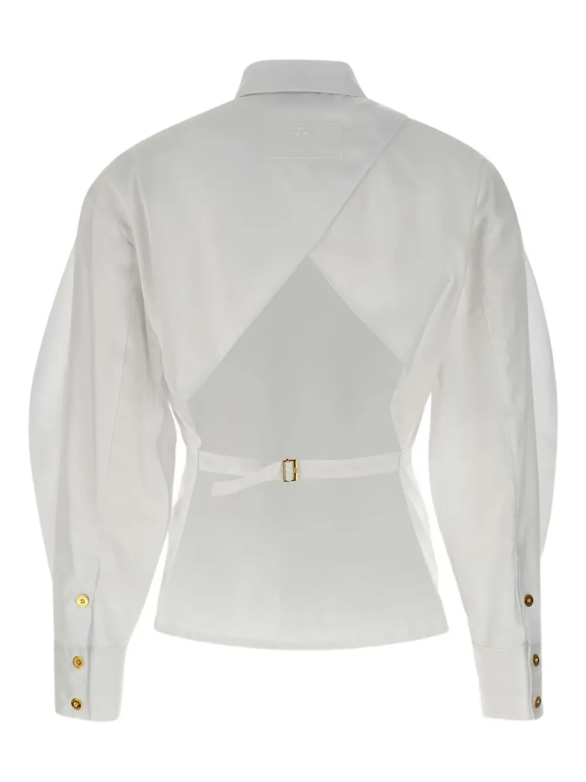 Elisabetta Franchi リボンディテール バルーンスリーブ シャツ - 画像3