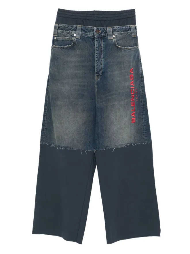 Balenciaga Balenciaga 刺繍パッチワークパンツの商品画像