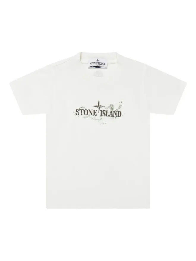 Stone Island Junior Stone Island Junior コンパスロゴプリントTシャツの商品画像