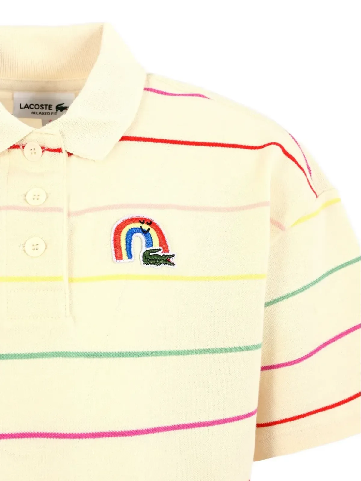 Lacoste Kids レインボーストライプ ポロドレス - 画像3