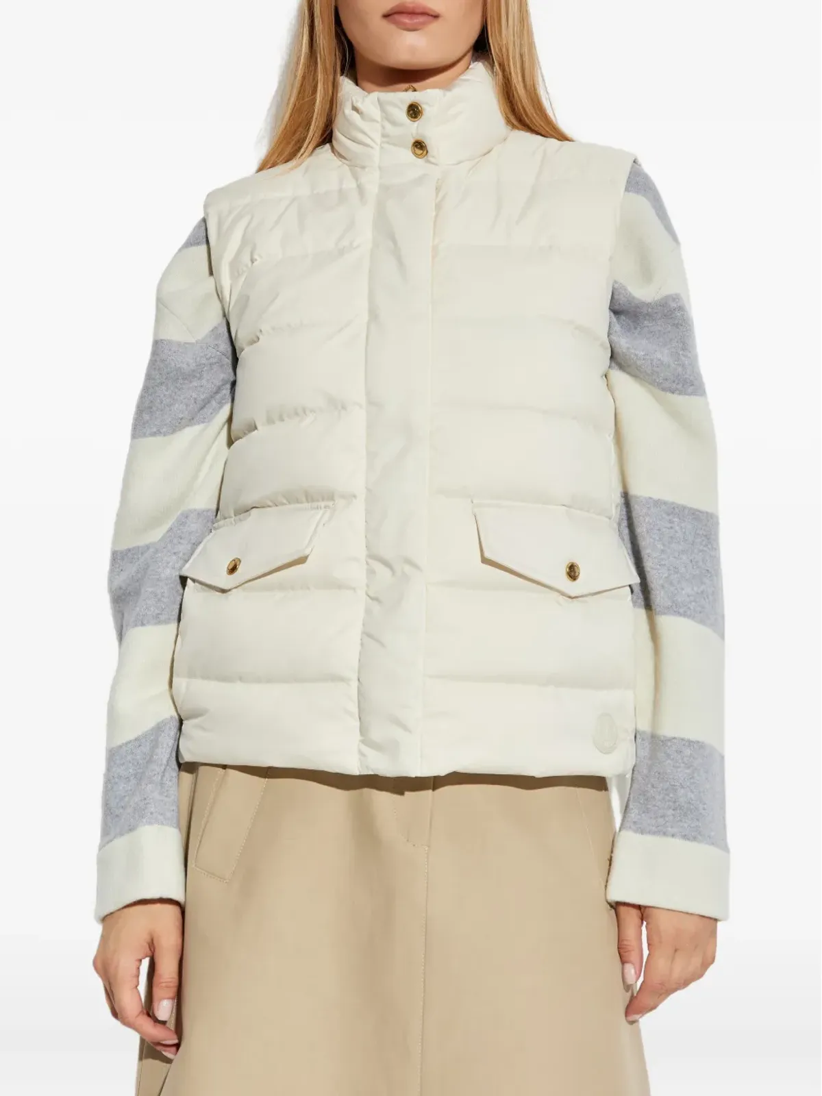Moncler Besset キルテッド フラップポケット ジレ - 画像3
