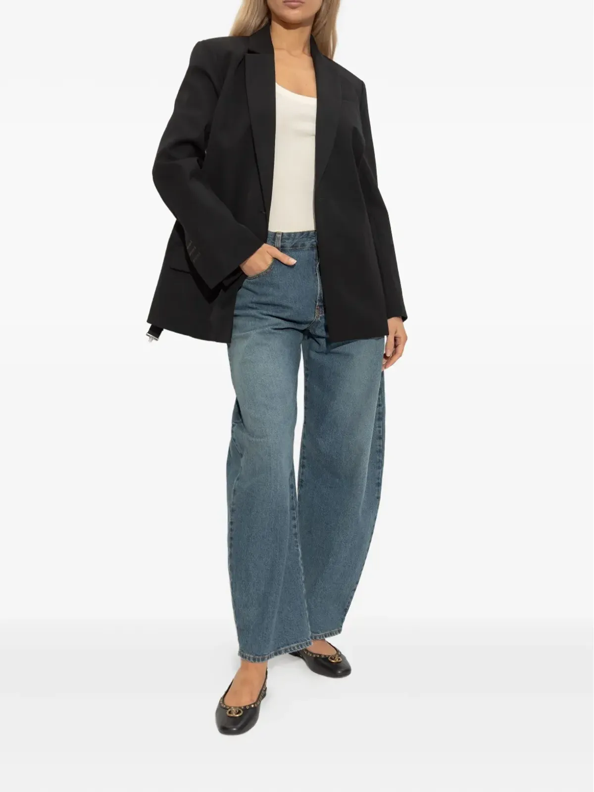 Kurt Geiger London スリングバックスタッズ付きフラットパンプス - 画像5
