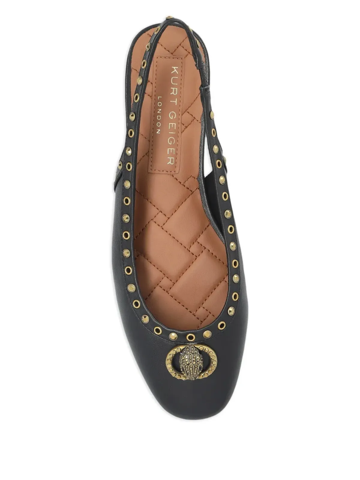 Kurt Geiger London スリングバックスタッズ付きフラットパンプス - 画像3