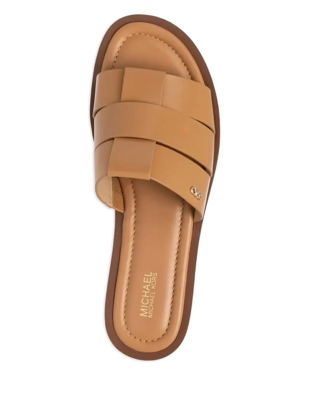 Michael Michael Kors レザー クロスストラップ フラットサンダル - 画像2