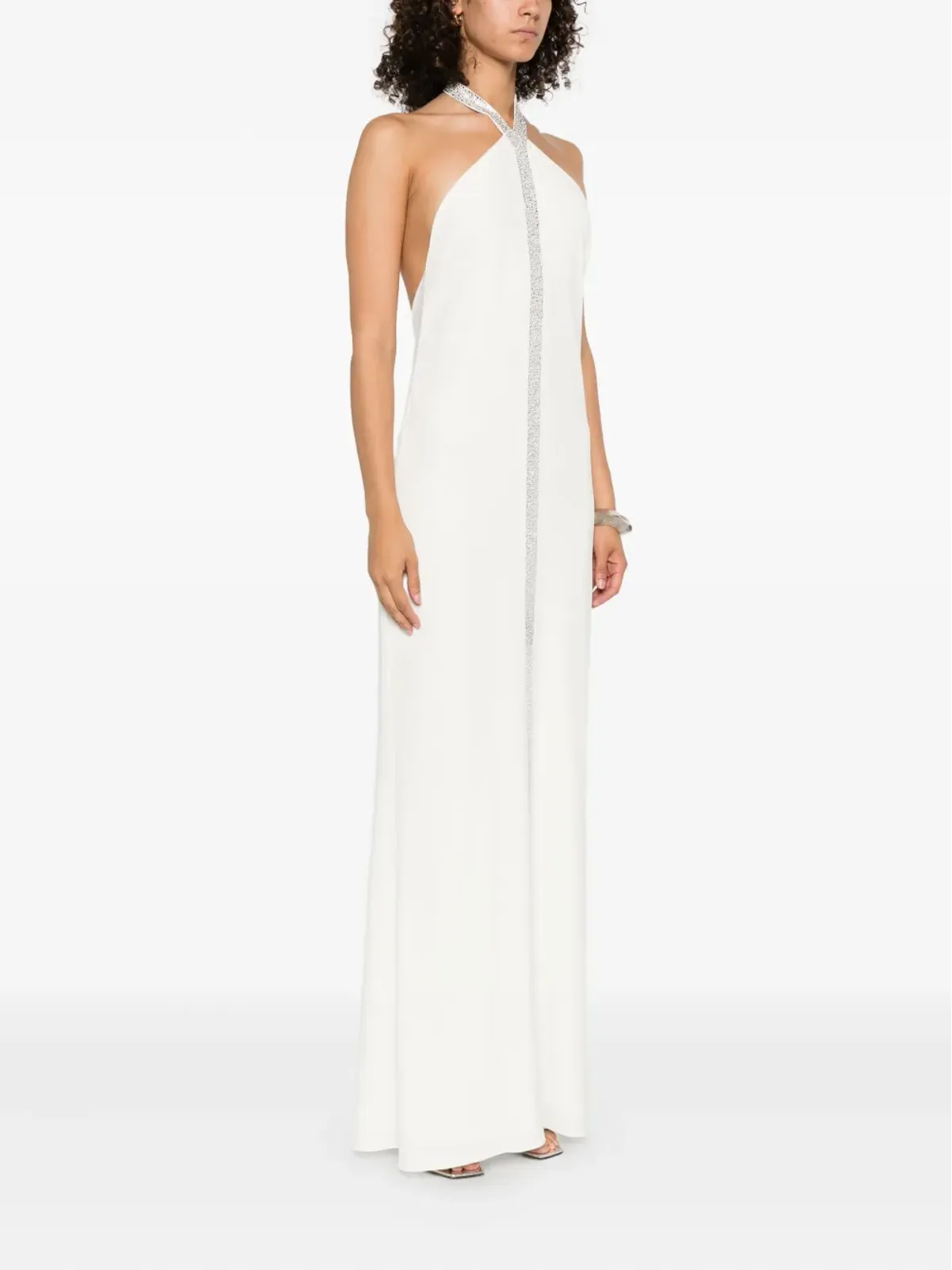 Taller Marmo ホルターネック 装飾パネル マキシドレス - 画像3