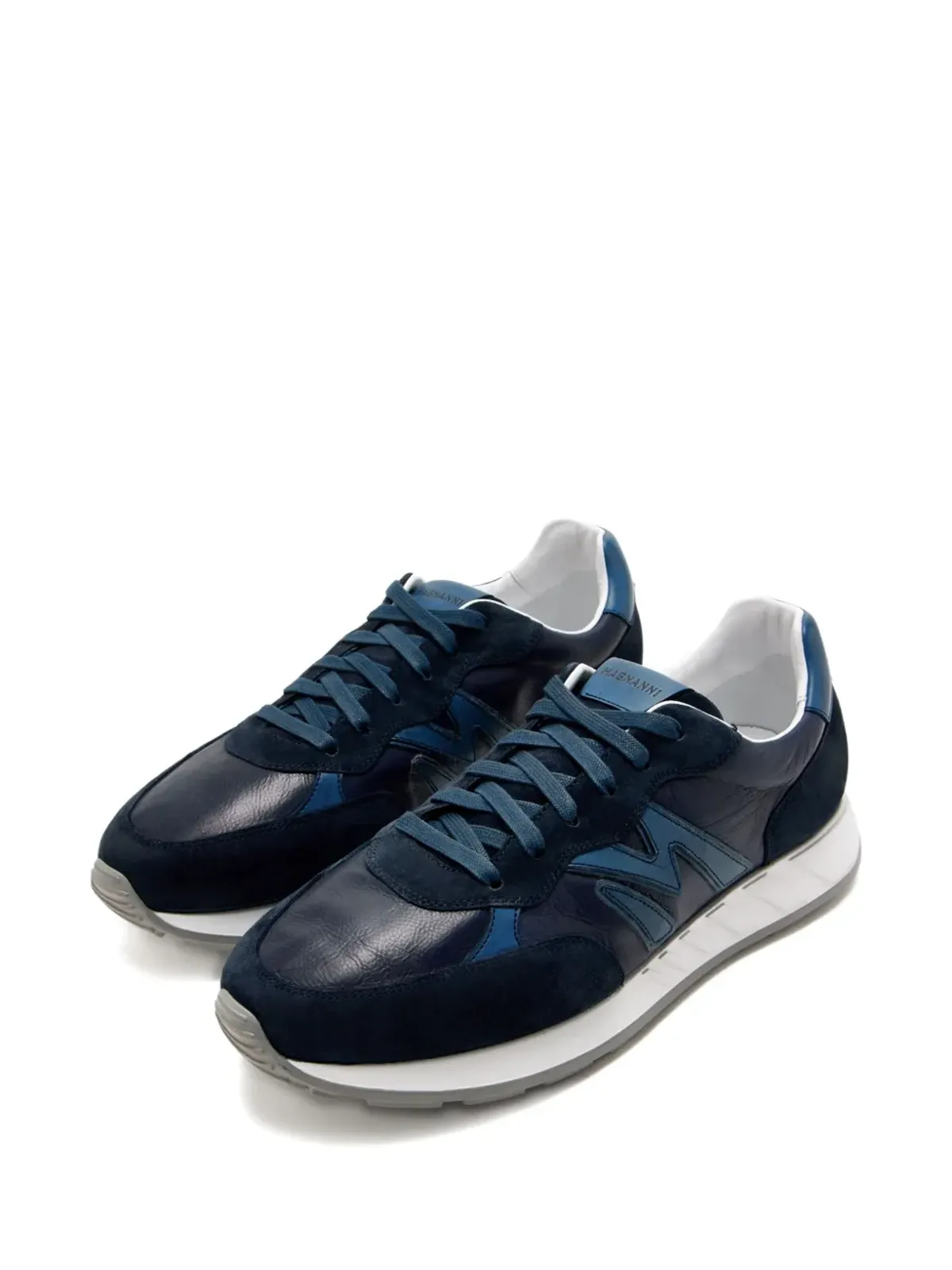 Magnanni Yoki レザー・スエード パネルド スニーカー - ブルー - 画像2