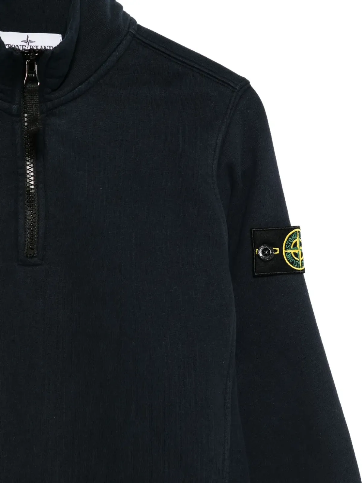 Stone Island Junior コンパスパッチ・ハーフジップ・スウェットシャツ - 画像3