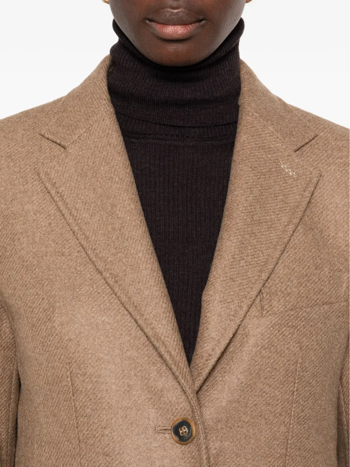 Max Mara パッチポケット ノッチドジャケット（ブラウン） - 画像5