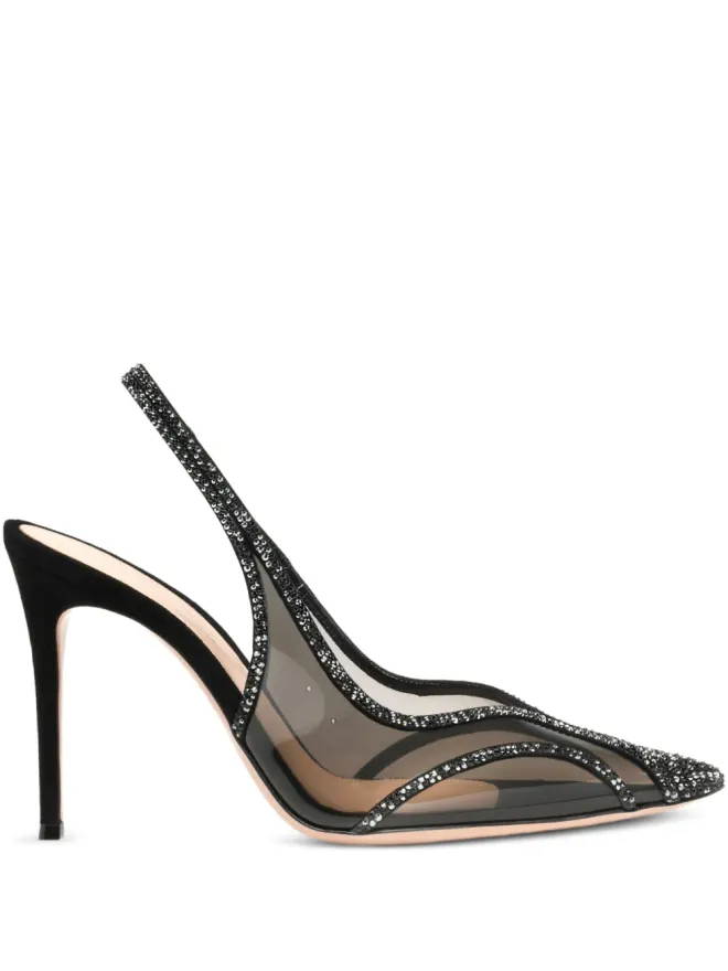 Gianvito Rossi Gianvito Rossi ブレンダ エンブリッシュド ヒールパンプスの商品画像