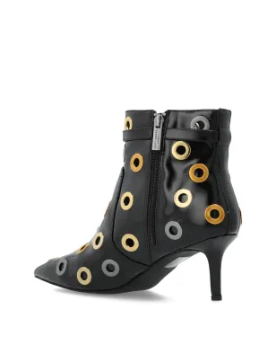 Kurt Geiger London ケンジントン アイレット装飾 ポインテッドトゥ アンクルブーツ - ブラック - サムネイル3