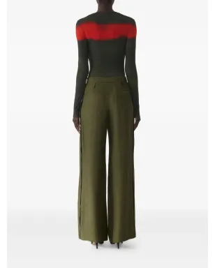 Jason Wu Collection オリーブグリーンのシワ加工サテンパンツ - サムネイル4