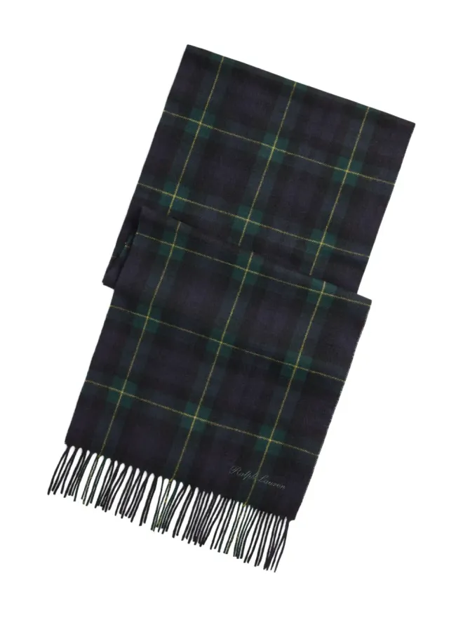 Ralph Lauren Purple Label Ralph Lauren Purple Label タータン・ゴードン柄スカーフ ブルーの商品画像