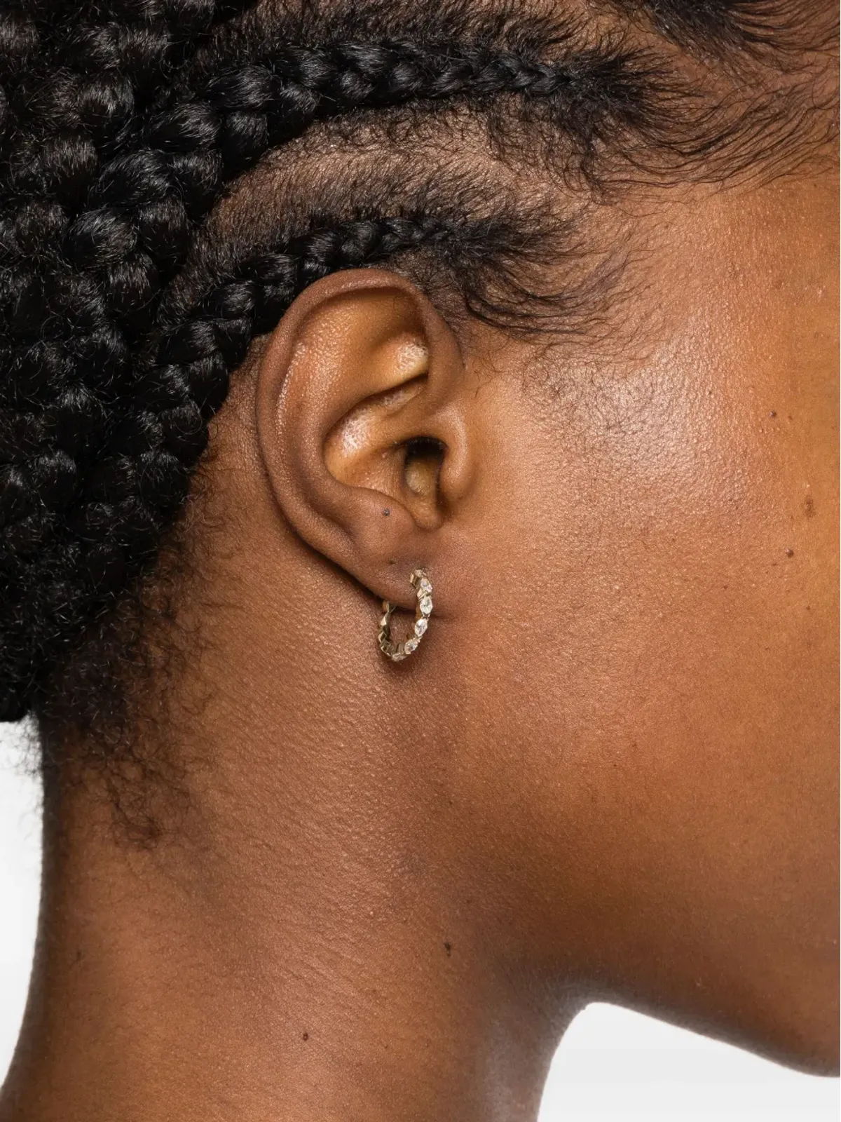 Jacquie Aiche 14K yellow gold diamond mini hoop earrings - 画像2
