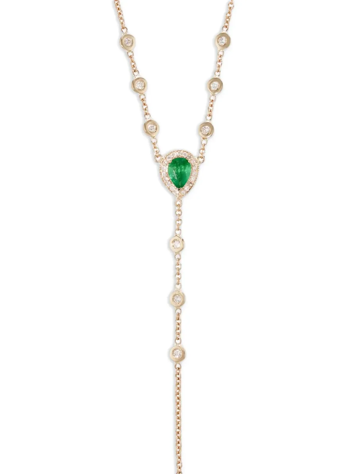 Jacquie Aiche 14K イエローゴールド エメラルド ダイヤモンド ブレスレット - 画像2