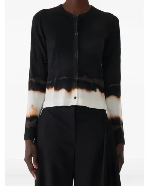 Jason Wu Collection グラデーション風ストライプ ウールカーディガン - サムネイル1