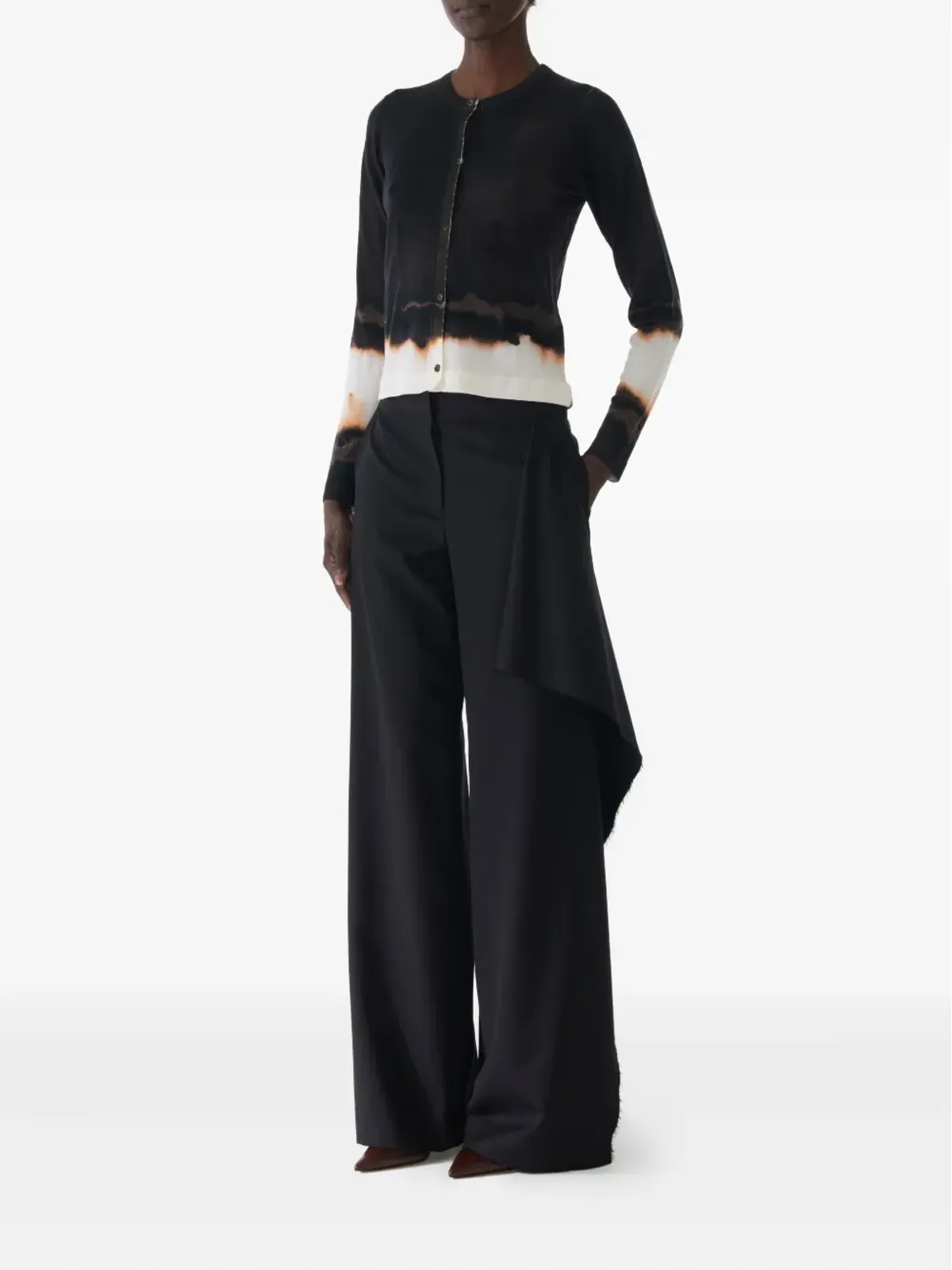 Jason Wu Collection グラデーション風ストライプ ウールカーディガン - 画像3