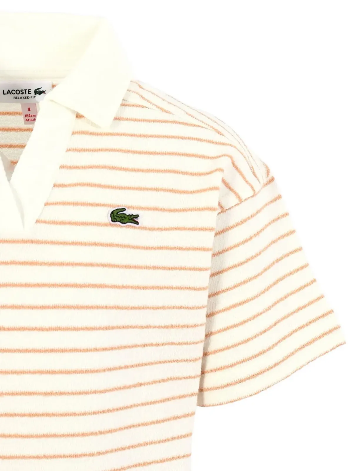 Lacoste Kids ストライプ柄 半袖ポロシャツ - 画像3