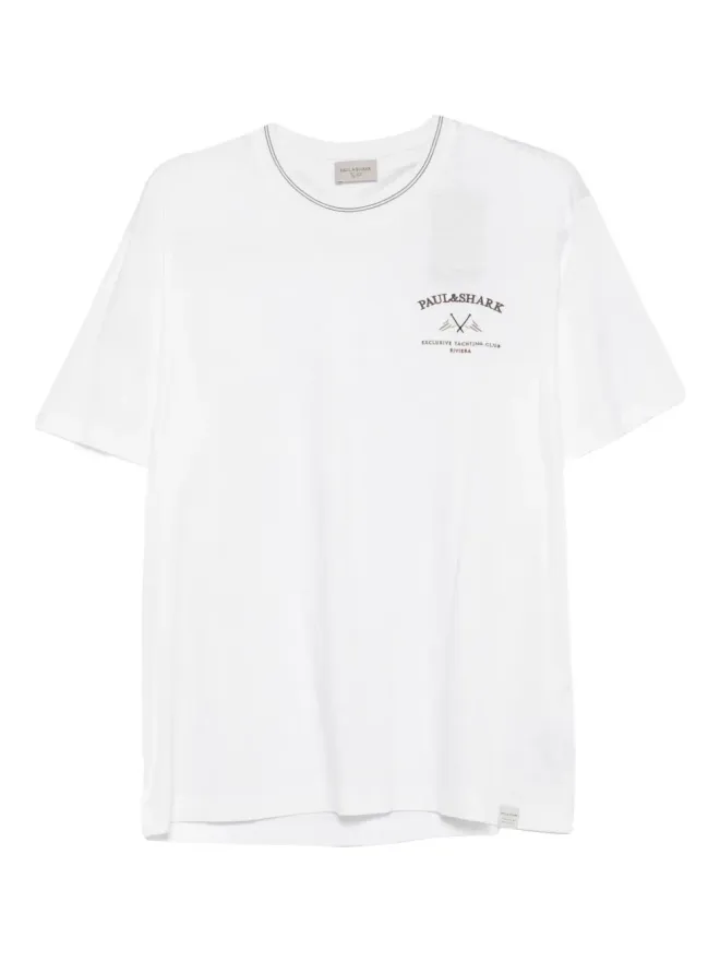 Paul & Shark Paul & Shark ロゴ刺繍 クルーネックTシャツ - ホワイトの商品画像