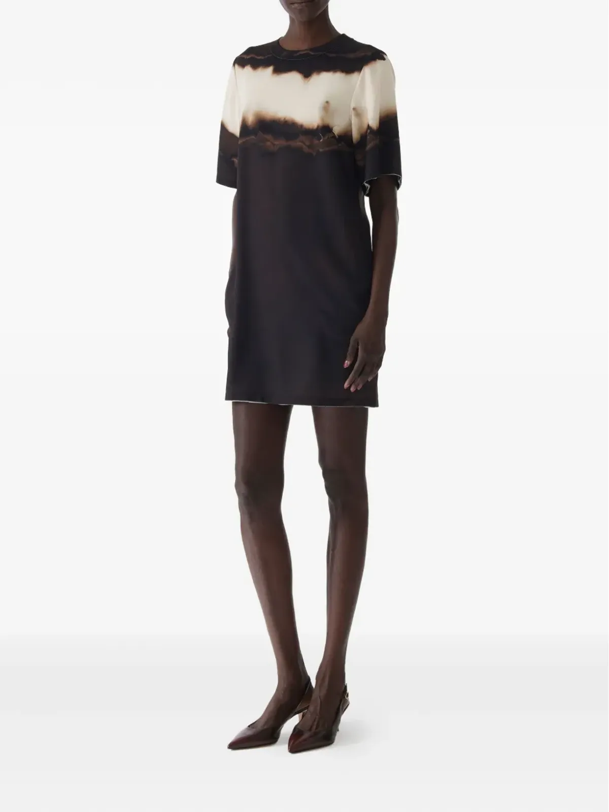 Jason Wu Collection グラデーションストライプ半袖シフトドレス - 画像3