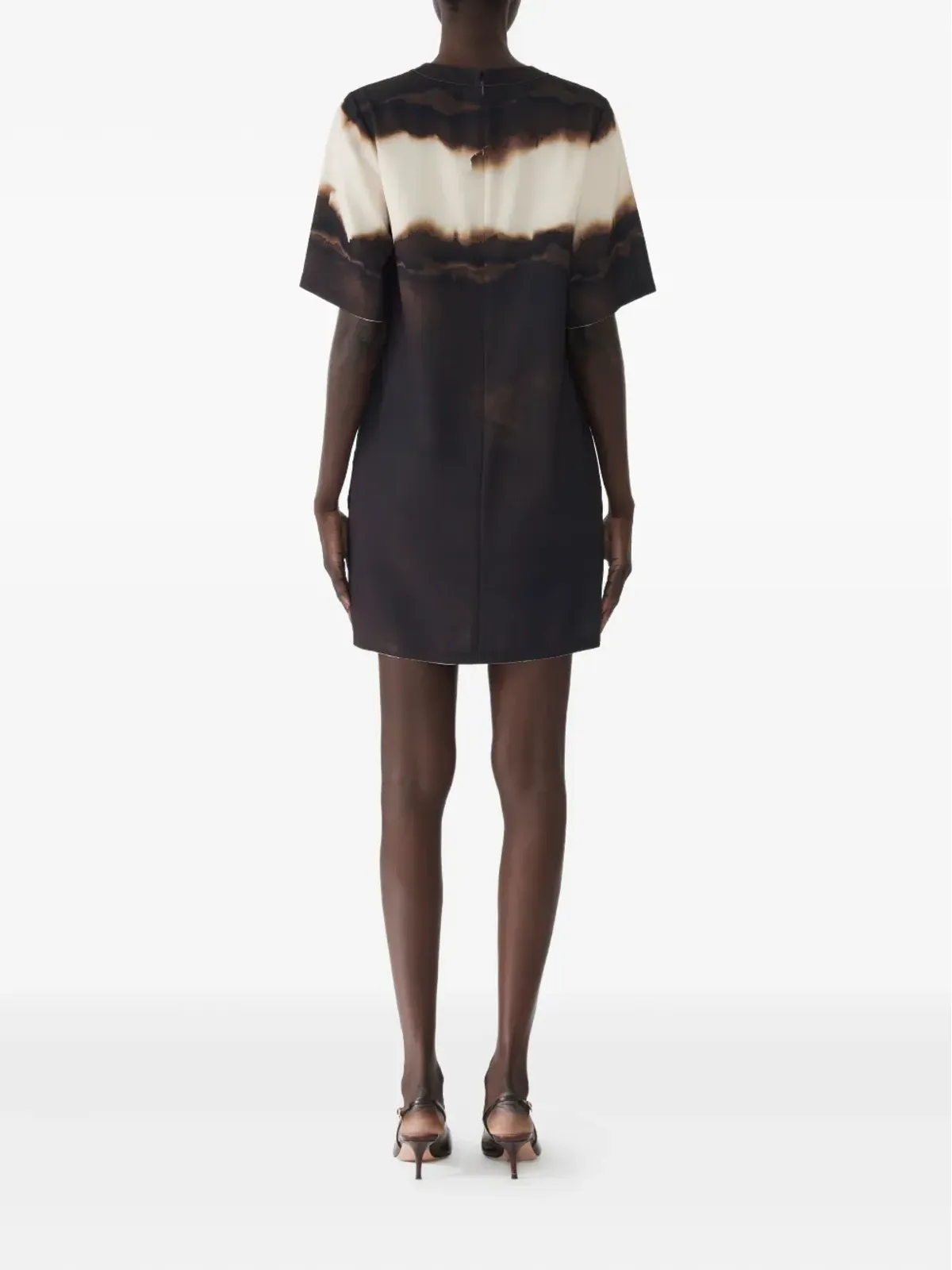 Jason Wu Collection グラデーションストライプ半袖シフトドレス - 画像4