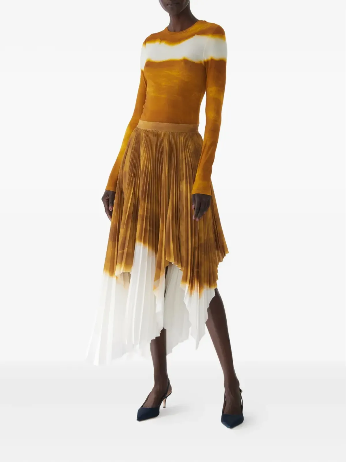 Jason Wu Collection ペインテッドストライプ長袖Tシャツ - 画像3