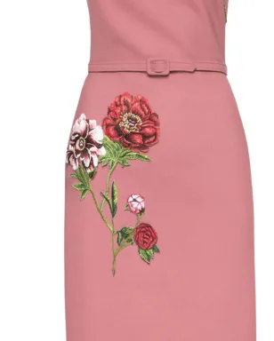 Oscar de la Renta 刺繍ベルト付きミディドレス - サムネイル2