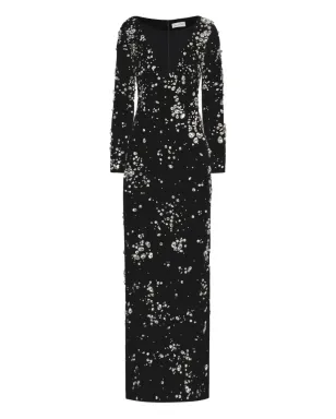 Oscar de la Renta クリスタル装飾入りベルベットのガウン - サムネイル1