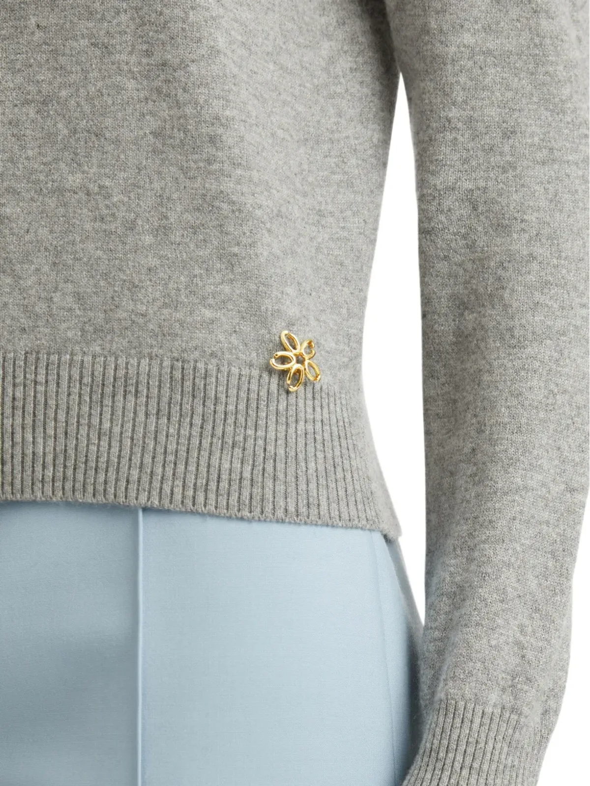 Oscar de la Renta ノットディテール モックネックセーター - 画像5