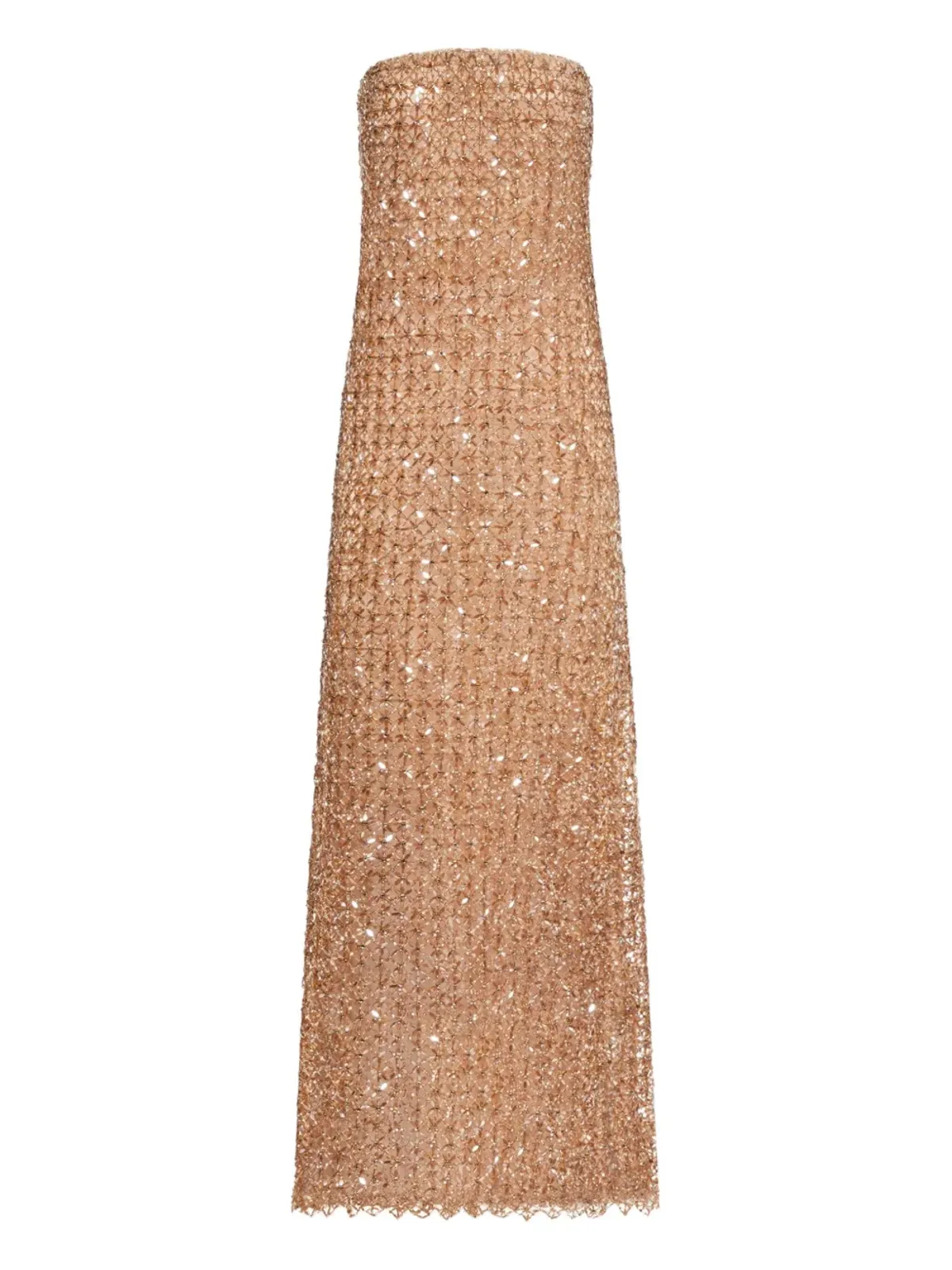 Oscar de la Renta 刺繍スパンコールのイブニングドレス - 画像1