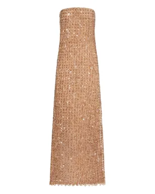 Oscar de la Renta 刺繍スパンコールのイブニングドレス - サムネイル1