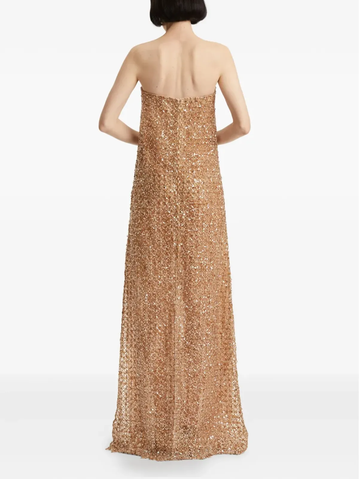 Oscar de la Renta 刺繍スパンコールのイブニングドレス - 画像4