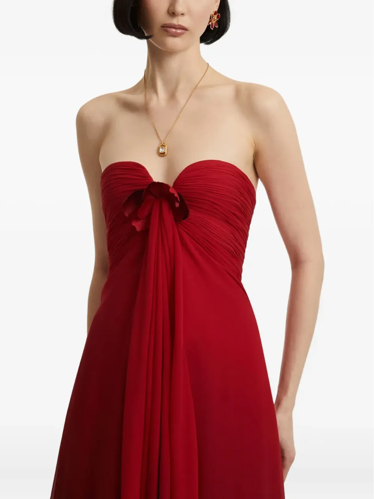 Oscar de la Renta ombréプリーツガウン - 画像5