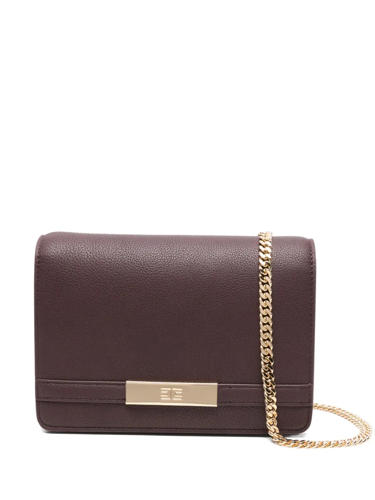 Elisabetta Franchi ロゴプレートチェーンショルダーバッグ - Red - 画像1