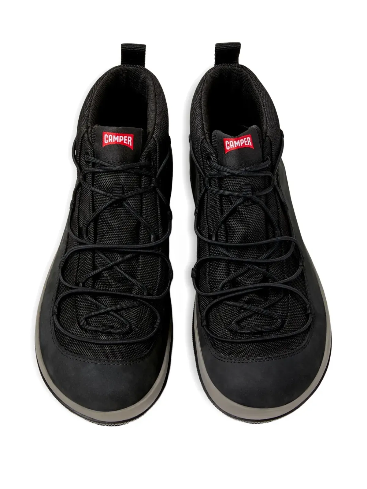Camper Peu Pista レースアップ メッシュパネル デザートブーツ - ブラック - 画像3