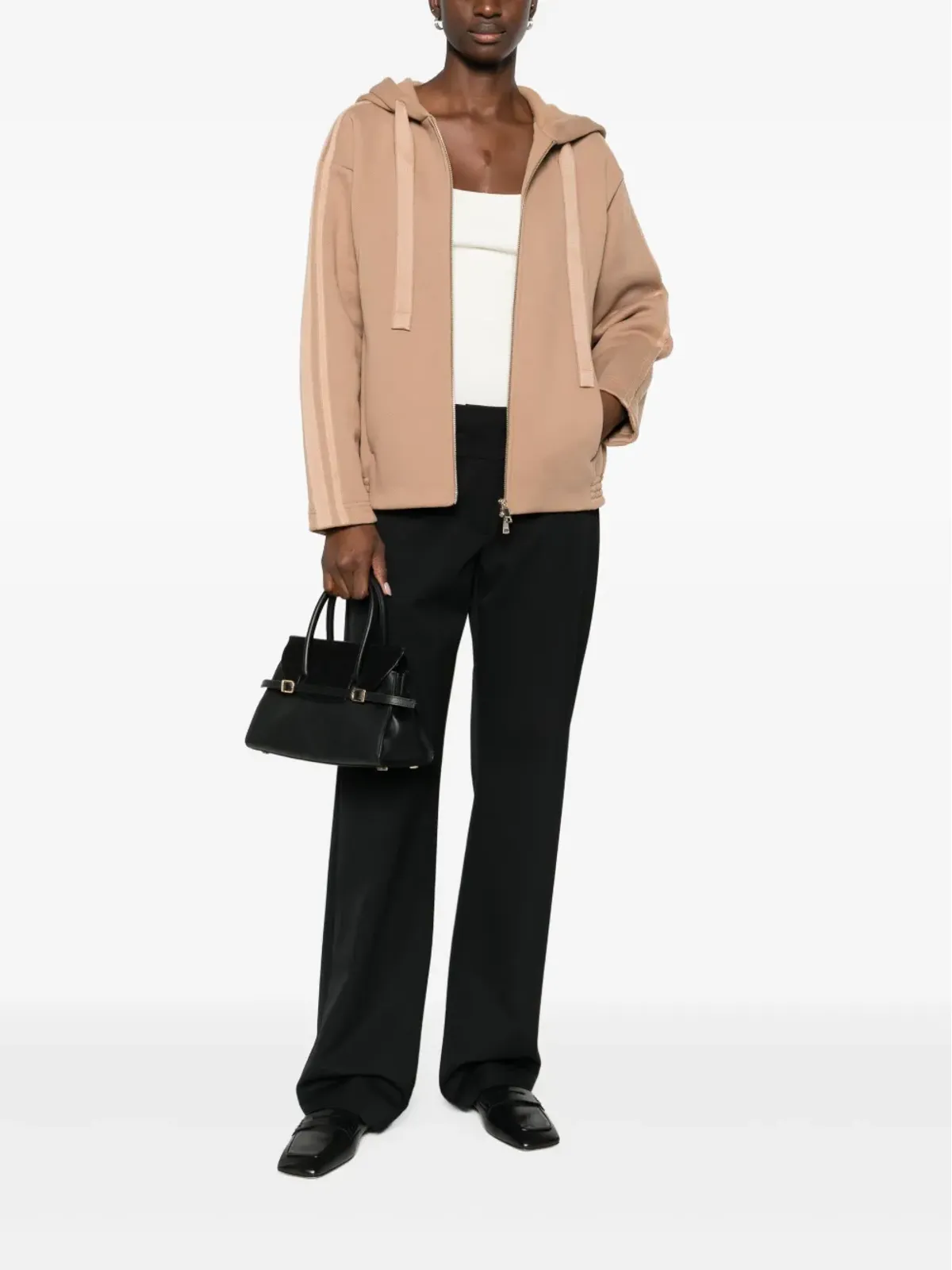 Max Mara ストライプディテール ジップアップ パーカー - 画像2